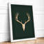 Woodland Skull Scandinavian - Framed Print-1213689590-1213689599