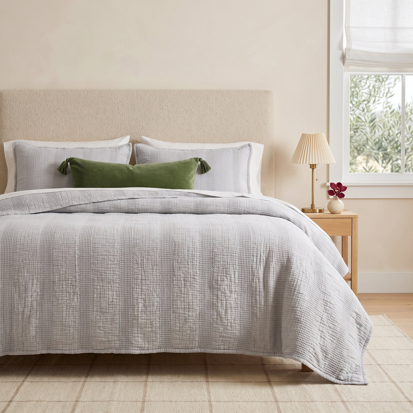 Nantucket Shams, Gray, Standard