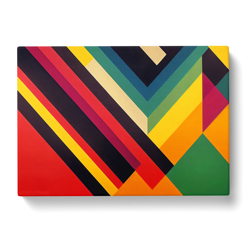 Retro Abstract Art - Wrapped Canvas, 35cm H x 50cm W x 3cm D