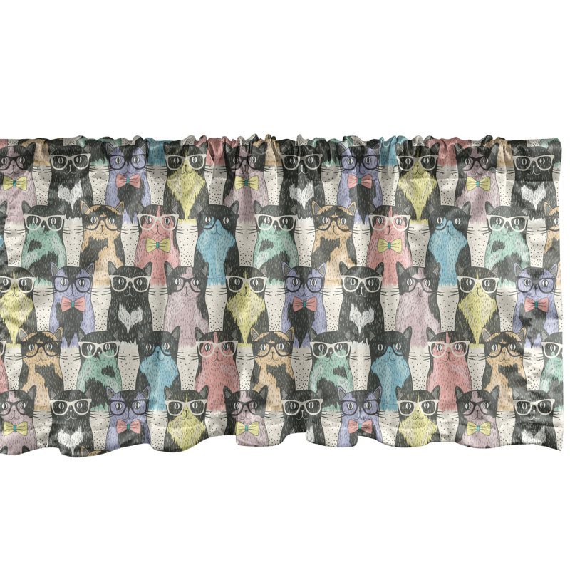 Ambesonne Cats Valance Pack of 2 8885
