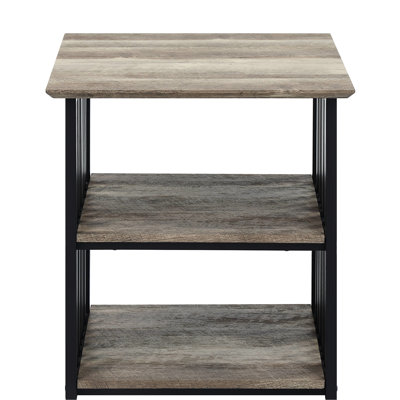Élégante table de chevet en chêne antique et noir avec table de chevet pratique: pour un intérieur