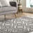 Akihisa Geometric High Low Textured Gray/Ivory Area Rug-1721540344