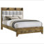Ensemble de chambre à coucher 3 pièces Queen en chêne moyen