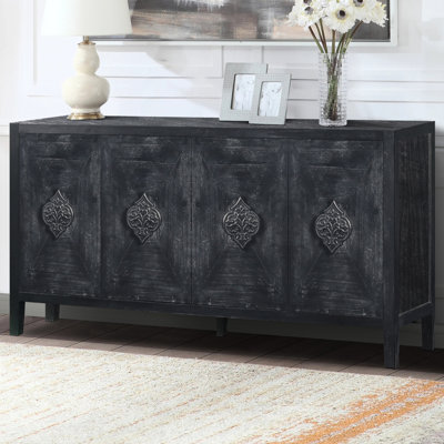 Console à quatre portes avec attrayantes fleurs élégantes pour le salon