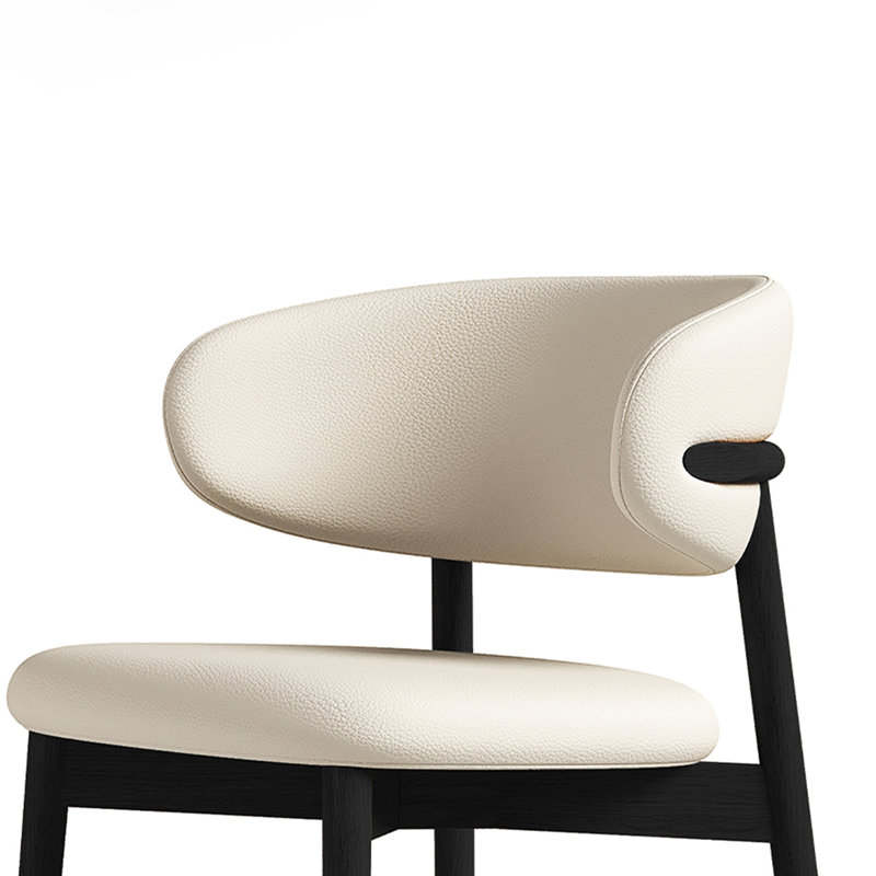 Ensemble de 2 chaises de salle à manger de style Mid-Century avec pieds en bois