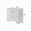Table de chevet 2 tiroirs blanc ultrabrillant
