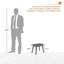 Ensemble de conversation d'extérieur en bois massif avec causeuse et table d'appoint Polett-606672588-606672594
