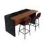 Table moderne avec 2 tabourets de bar, ensemble de table de salle à manger avec éclairage DEL pour la salle à manger-743563263-743563233-743563260