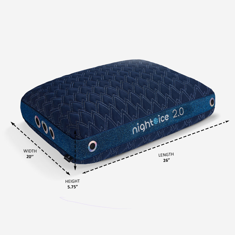 Oreiller performant Bedgear Night Ice - triple refroidissement - doux moyen pour toutes les positions de sommeil, 2.0