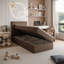 Upholstered Bed with Mattress-103221599-103221600