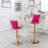 Swivel Upholstered Adjustable Height Counter Stool with Metal Frame-1217311171