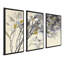 «Magnolias Yellow Gray», reproduction sur toile flottante 3 pièces-62940549