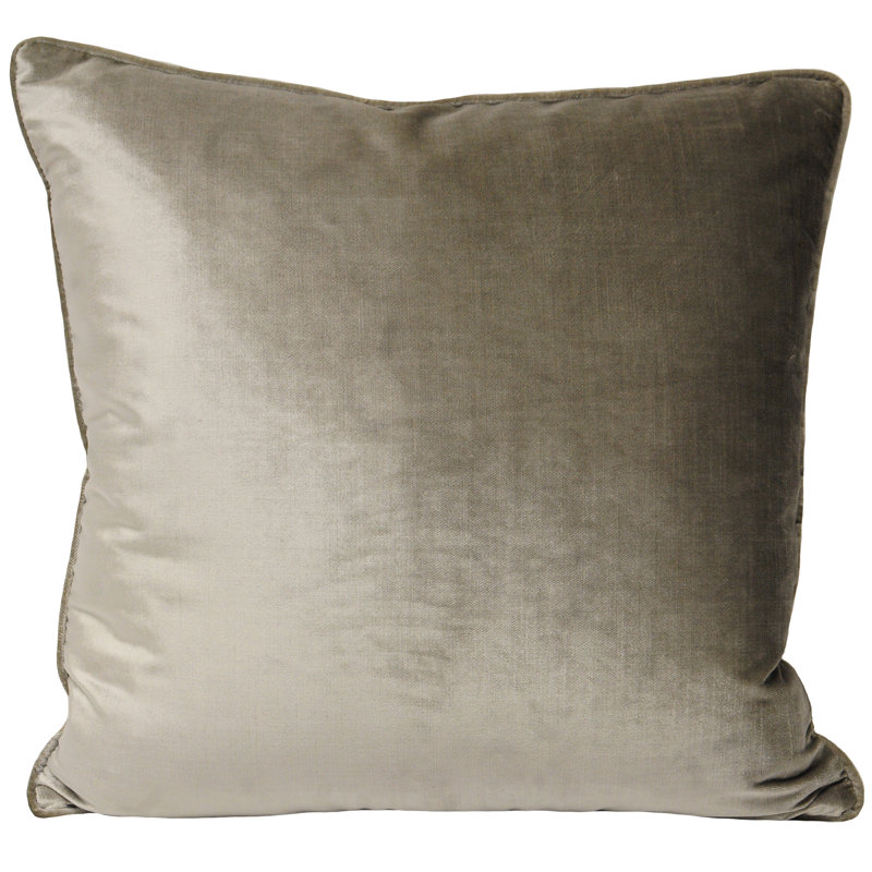 Luxevelvet Square Cushion, Mink