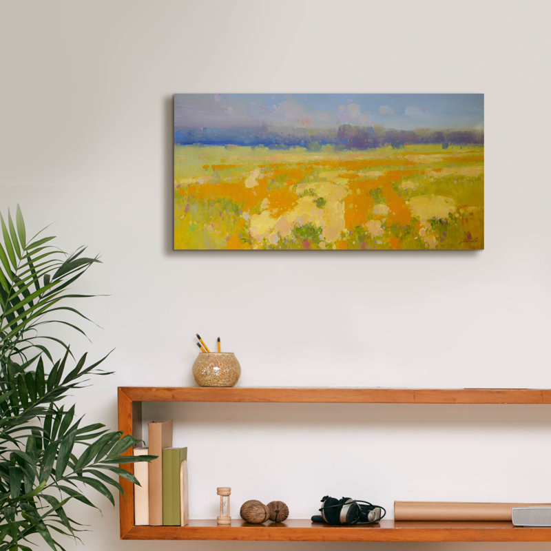 Art mural sur toile «Meadow 2» par Vahe Yeremyan, H 12 po x l 24 po x P 0,75 po