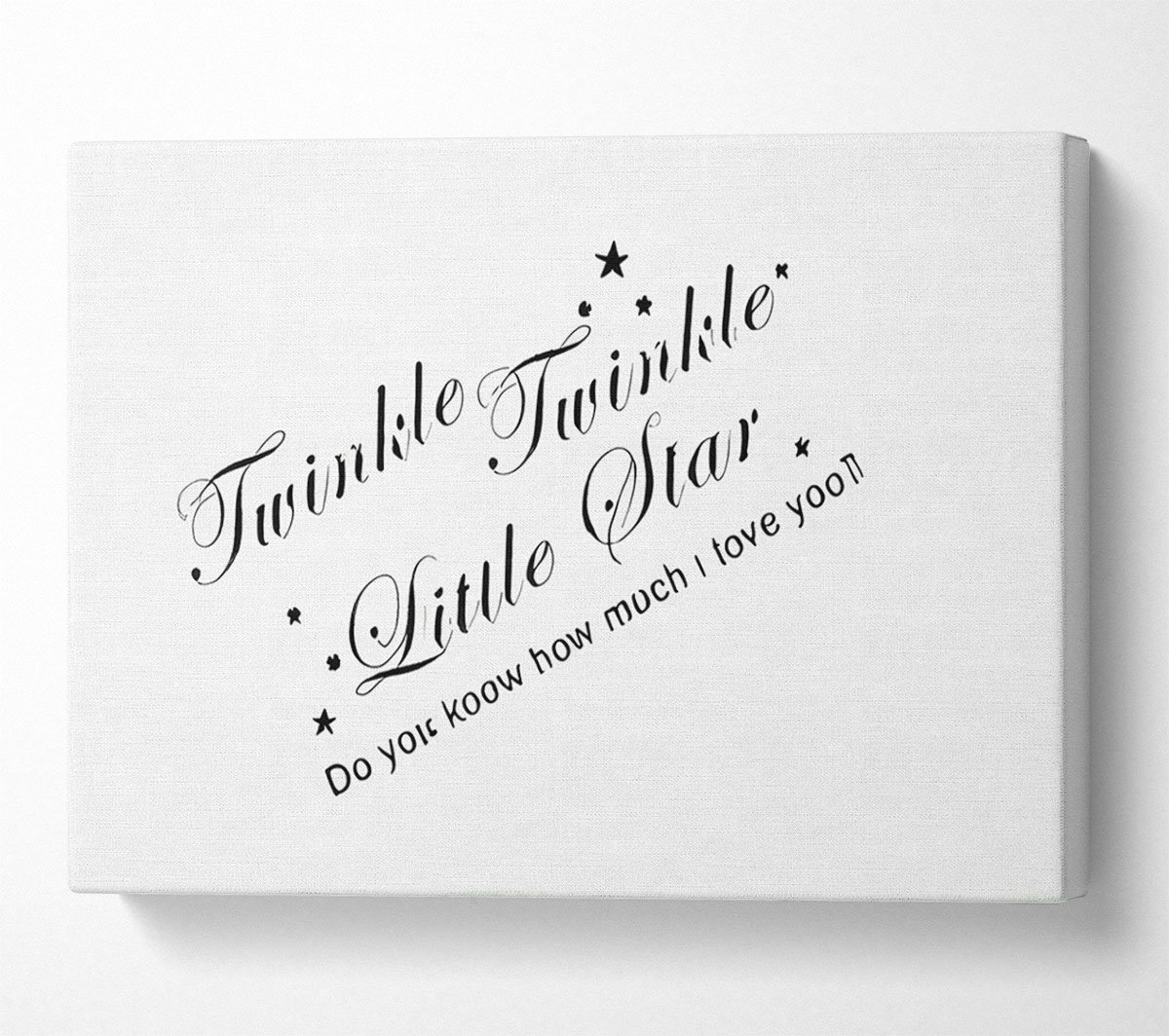 Happy Larry Nursery Quote Twinkle Twinkle Little Star 2 White - Print ...