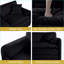 Canapé-lit modulaire avec 3 repose-pieds Coussins, canapé modulaire en chenille pour salon | Noir | Chenille