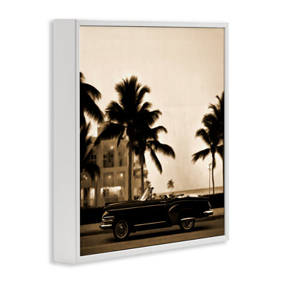 «Classic Car & Palms», art giclée par Noah Bay