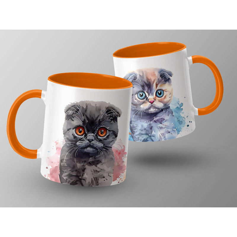 Ceramic Coffee Mug, Orange