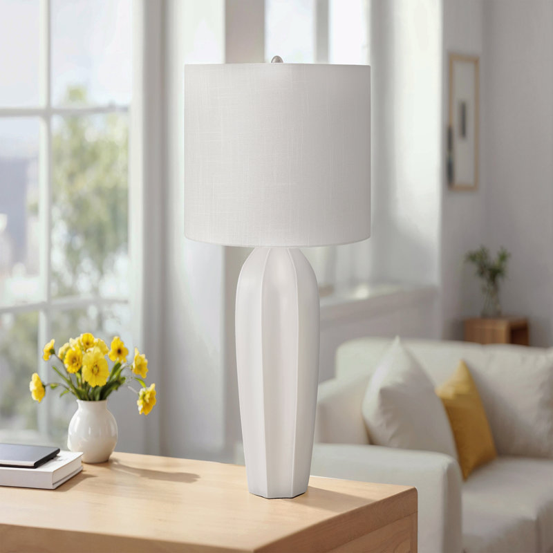 Lighting, 27"H, Table Lamp, Cream Ceramic