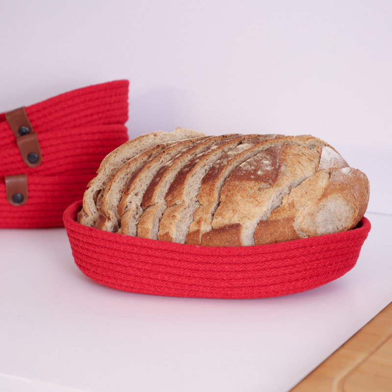 Ebern Designs Cotton Basket, Red