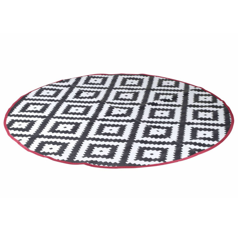 Round Gertrude Geometric 200cm X 200cm Indoor / Outdoor Area Rug