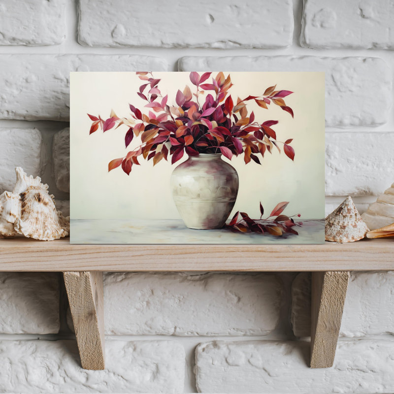Contemporary Art Elegant Modern Abstract Autumn Wall Art, 12" H x 18" W
