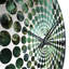 Horloge murale abstraite en cristal Green Crystal Geode Fusion-101234092