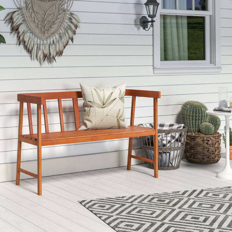Solid Wood Eucalyptus Outdoor Bench