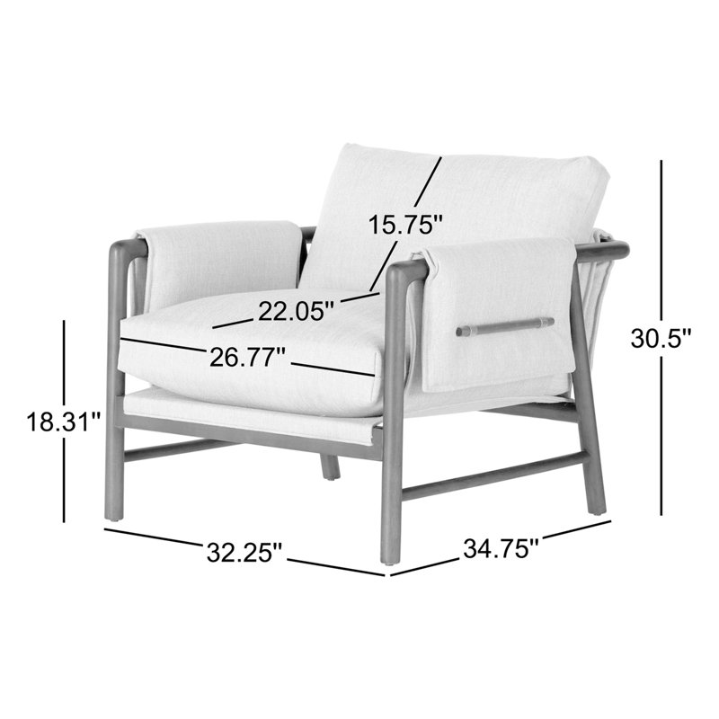 Harrison Armchair, Palermo Nude Genuine Leather