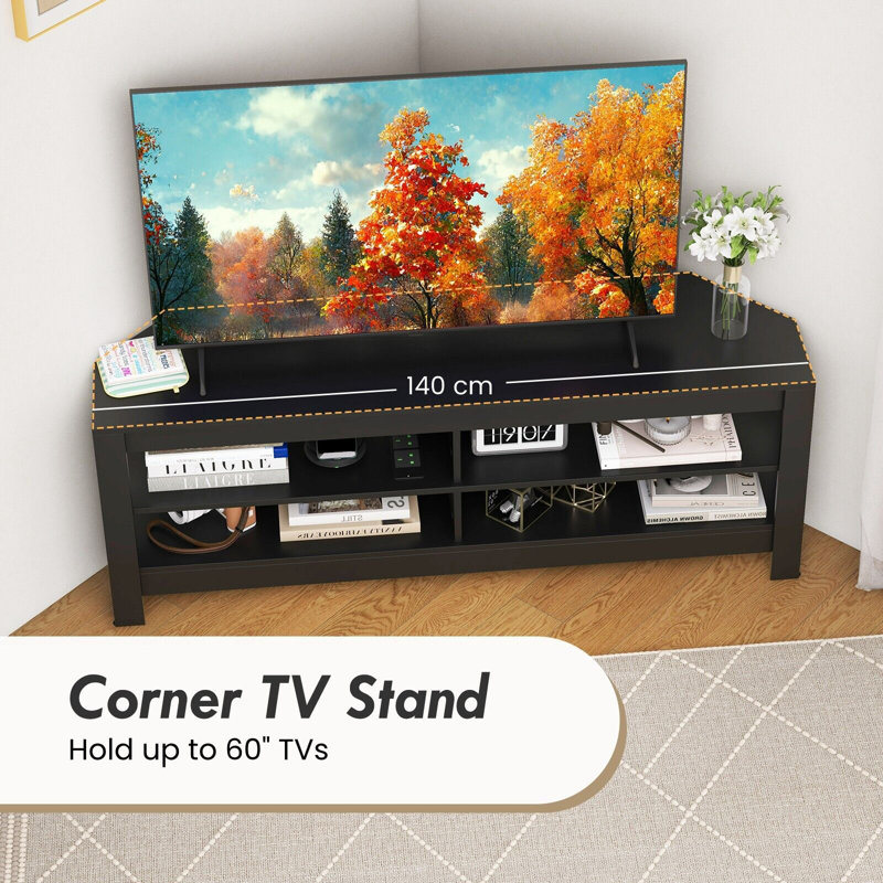 Rafik TV Stand for TVs up to 60", Black