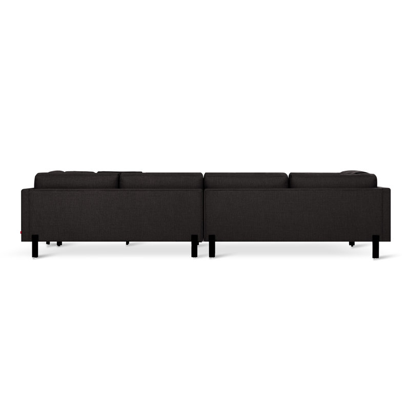 Silverlake XL Sectional, Right Hand Facing, Andorra Espresso Performance Basketweave