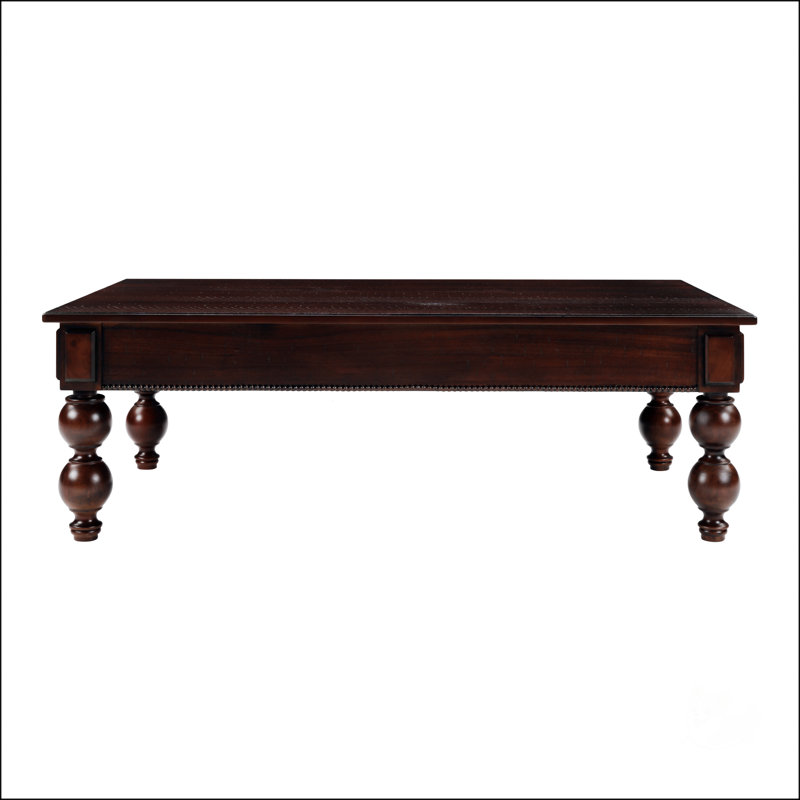 Table basse rectangulaire en bois avec tiroir de rangement, Espresso
