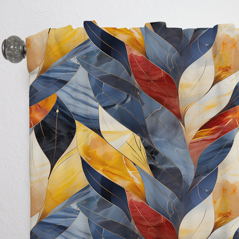 Tribal Essence Marble Motif I - Rideau obscurcissant Marble Abstract, L 52 po x L 95 po