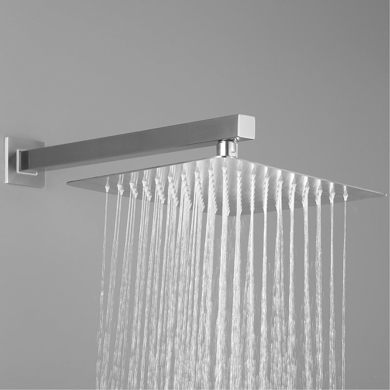 10 Inch Shower Head Bathroom Luxury Mixer - Wall Mounted, Self-Cleaning Nozzle, Conforms To American Standard Pipe Linkage Rainfall Coincides With Coupling