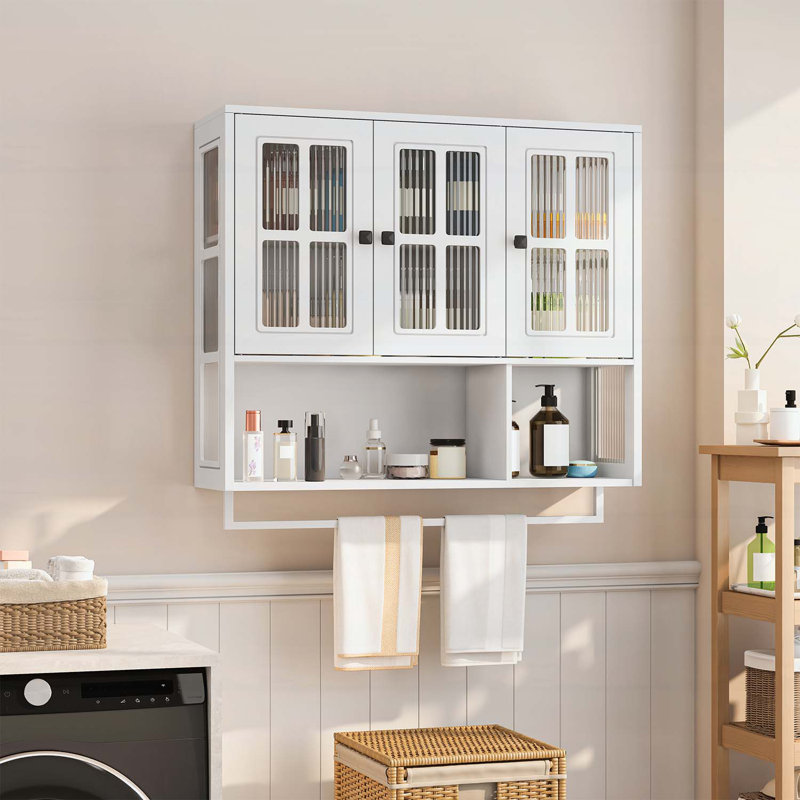 Armoire murale de salle de bain, Blanc