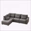 Canapé convertible en L en forme de L avec repose-pieds et coussins multiples, parfait pour le salon et le bureau-240827069