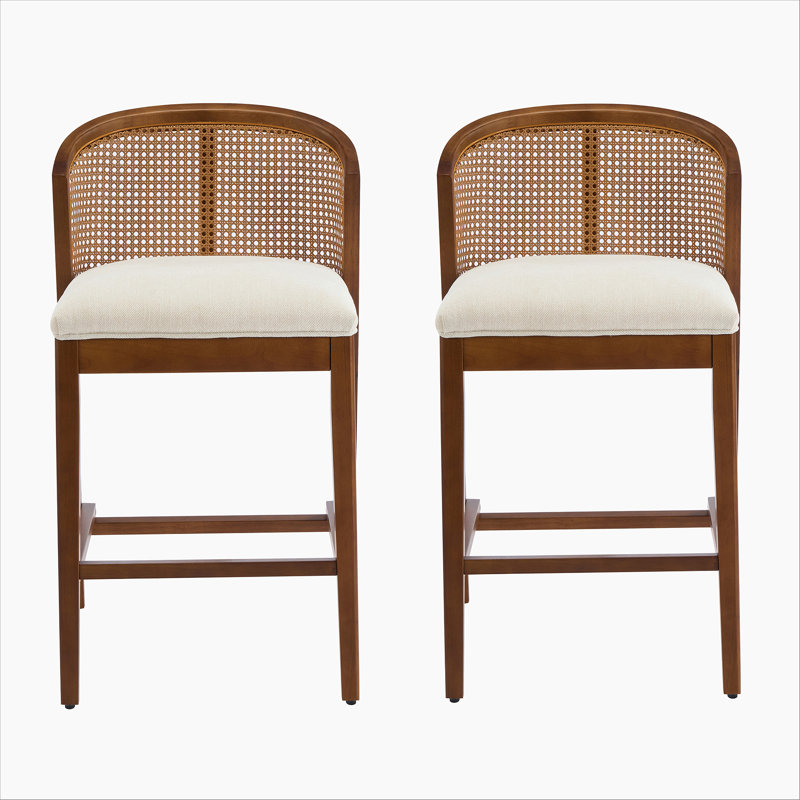 Ensemble de 2 tabourets de comptoir en bois Tatti
