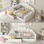 Lit de jour rembourré Chic Design - Dossier en coquille, velours doux, tiroirs de rangement supplémentaires-62429506
