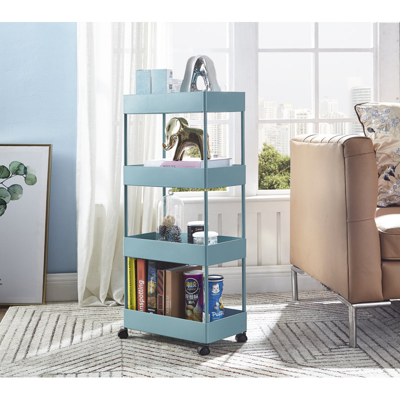 Étagère mobile Slim, Bleu