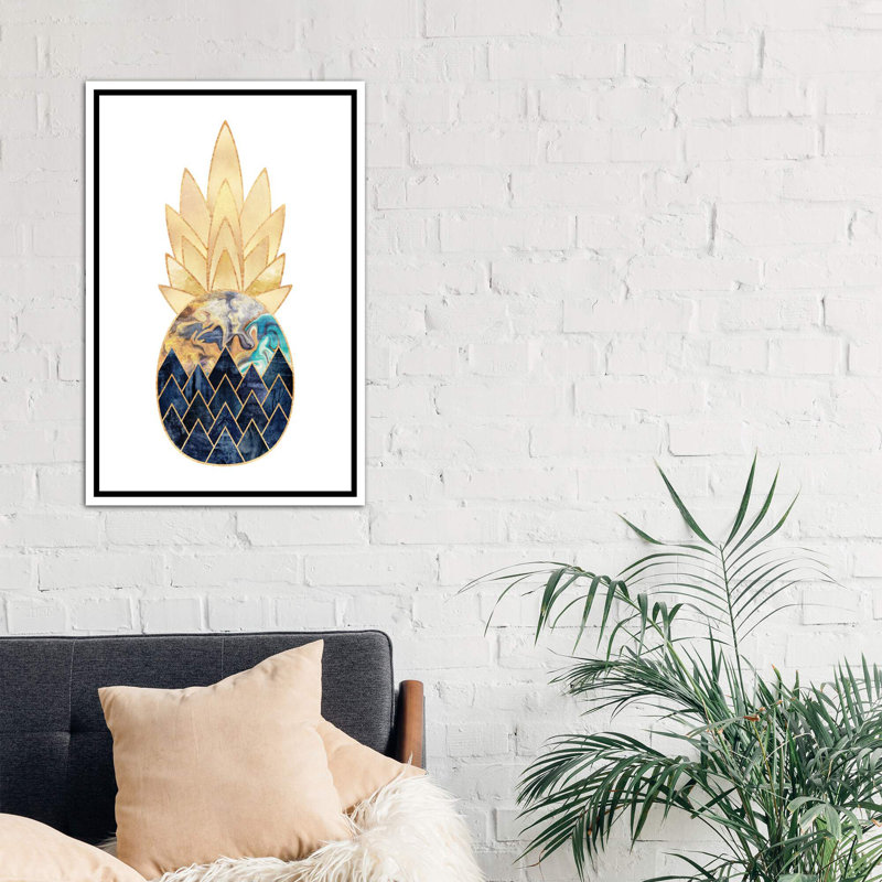 « précieux ananas i » par elisabeth fredriksson-print, Toile blanche encadrée, H 26 po x l 18 po x 1,5 po