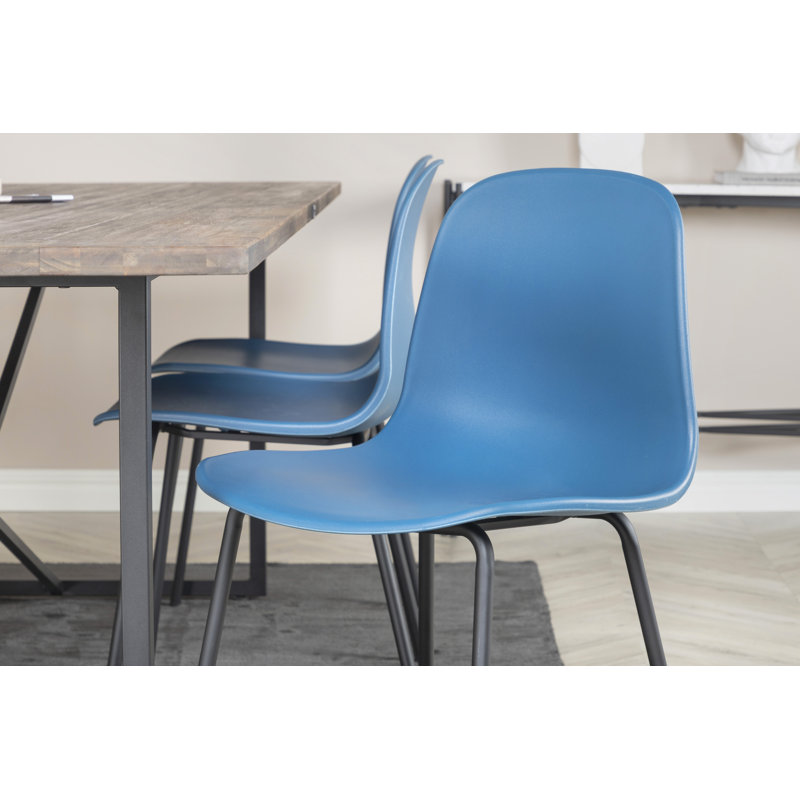 Anjalina 45cm H Side Chair, Blue, Black