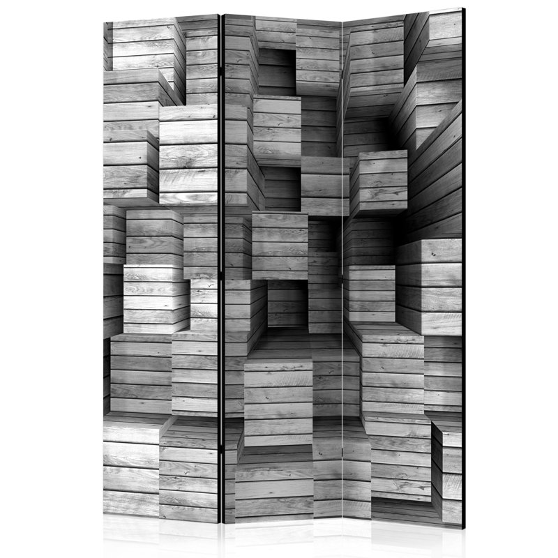 Carmiencke 172cm H Solid Wood Folding Room Divider, 3