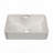 16 inch x 12 inch White Ceramic Rectangular Vessel Bathroom Sink with Stain Resistant Surface