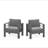 Set Of 2  28" All-Weather Metal Patio Armchairs-2062878079-2062878067