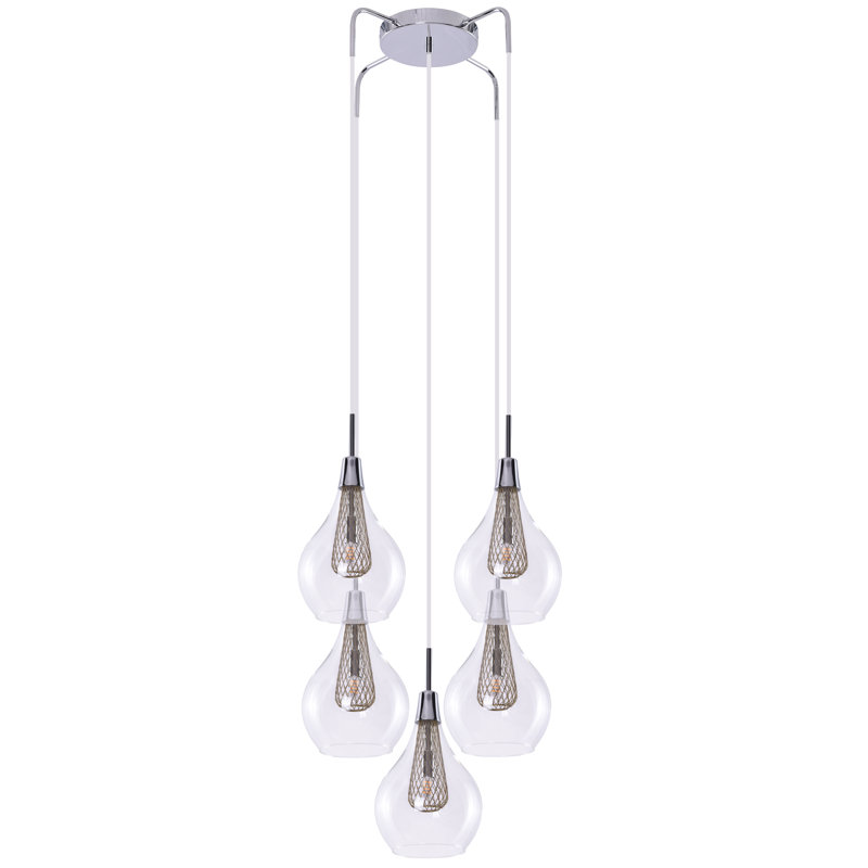 Elektra 5 - Light Chrome Cluster Pendant
