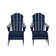 Shawnna 4-Piece Adirondack Conversation Chair with Footrest Ottoman Set