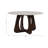 Round Coffee Table, Marble Top and Wood Legs, Perfect for any Living Room Table, 30"