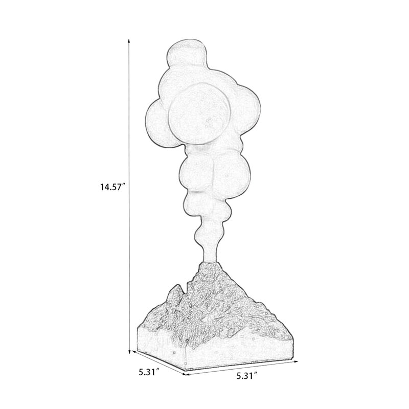 Modern and simple red volcanic eruption resin ornaments Decorative Object