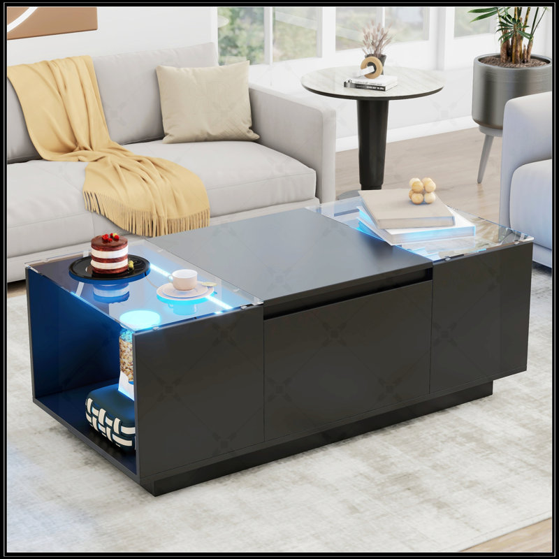 LED Coffee Table, Black