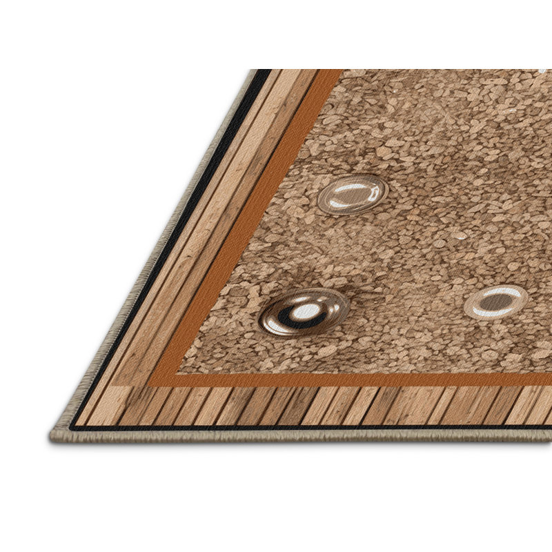  Washable Petanque Sports Area Rug, Rectangulaire 8 pi x 12 pi
